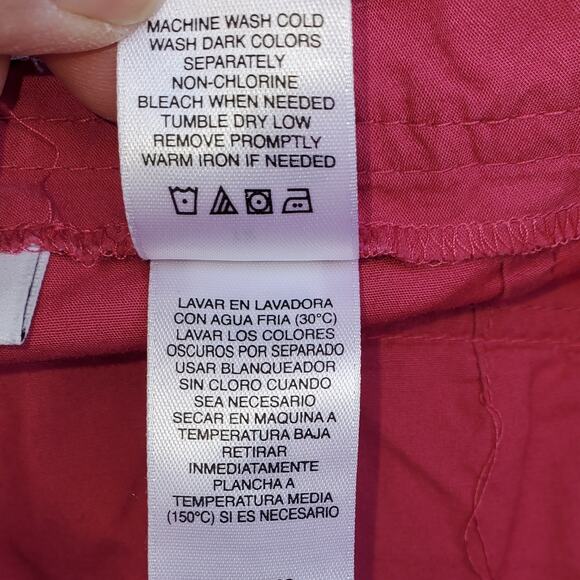 Liz & Co Women's Cropped Capri Barbie Core Pink Pants Size 12 - Picture 4 of 10